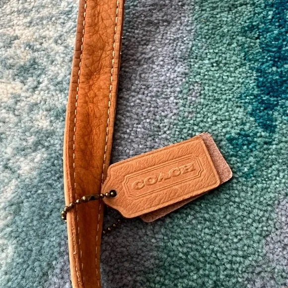 Vintage Coach Orange Nubuc Shoulder Bag